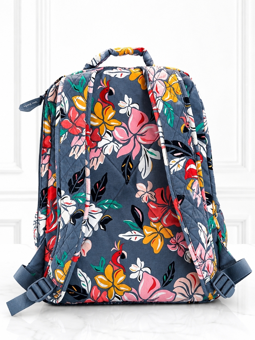 Vera Bradley Essentials Large Backpack "Coastal Paradise" Quilted Travel Laptop - Picture 5 of 16